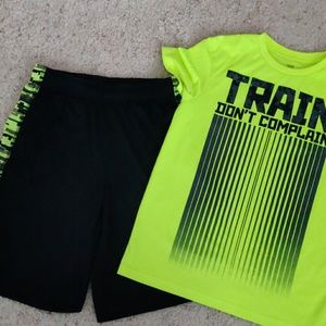 Boys matching short and shirt set